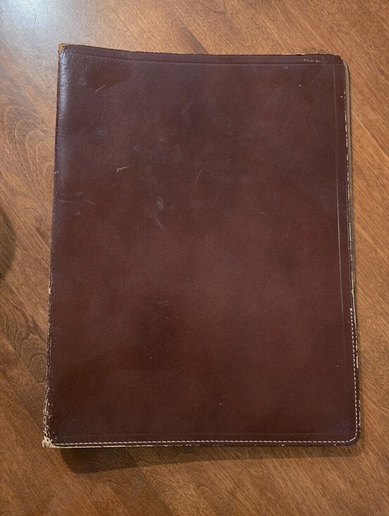 Other - Vtg Brown Leather Portfolio with gold stamp "Littelfuse"